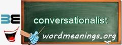 WordMeaning blackboard for conversationalist